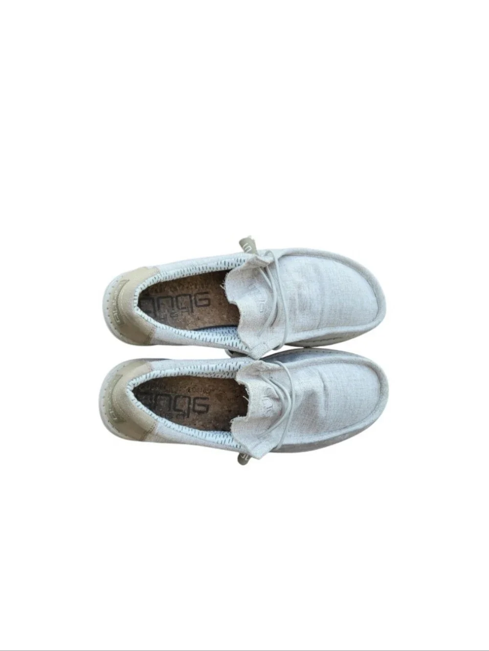 Hey Dude Wally Ascend Chambray Nut Tan Slip On Loafer Sneaker Athlet Shoe Men 10